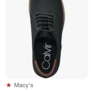 Calvin Klein Black Oxford Shoes Minimalist Design Men’s Size 9